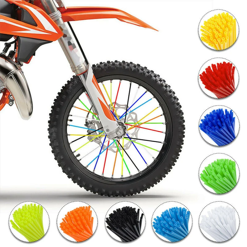 72Pcs/Lot Spoke Skin Covers Purple DIXIUZA Universal Protective Wheel Coil Wraps for Motorcycle Off-road SUV Bicycle 
