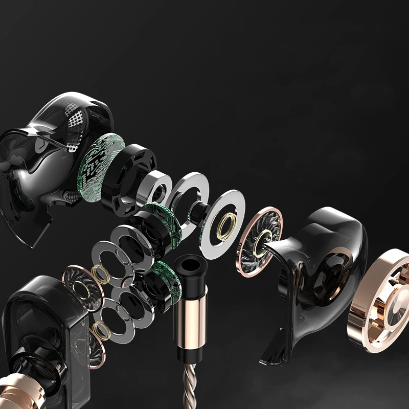 Headphone Triple Driver Bass Earbuds for Music Stereo Earphone Wired Earbuds with Mic for 3 5mm Headset