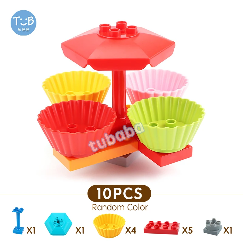 Duże klocki do budowania akcesoria powóz księżniczki koń diabelski młyn obrotowe części huśtawka Puzzle Diy gorące zabawki dla dzieci prezent 3 Duże klocki do budowania akcesoria powóz księżniczki koń diabelski młyn obrotowe części huśtawka Puzzle Diy gorące zabawki dla dzieci prezent - Image 3