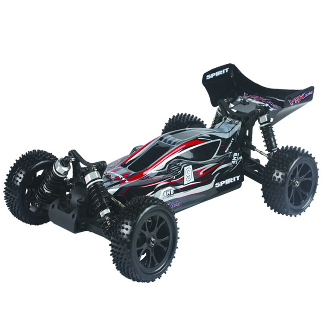 

VRX RH1016 1/10 Scale 4WD Brushed RTR Off-road Buggy 2.4GHz RC Car(with 400A ESC, 550 Motor)- R0072 Black Red