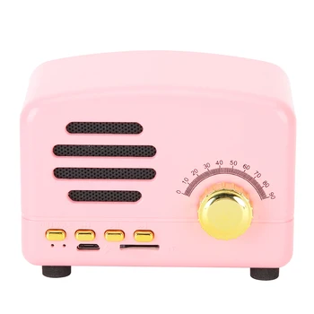 

Pocket Portable Stereo Speaker Support Card Retro Mini Radio Receiver Wireless Bluetooth Speaker AM FM Home Mini Speaker
