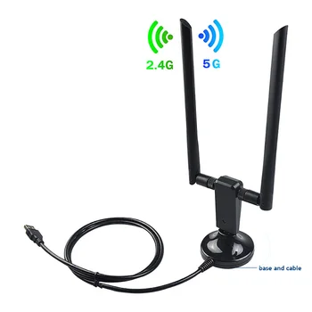 

USB 3.0 WiFi Network Adapter Antennas 2020 New Long Range Dual Band 5GHz Wireless For Home Office Desktop Laptop PC