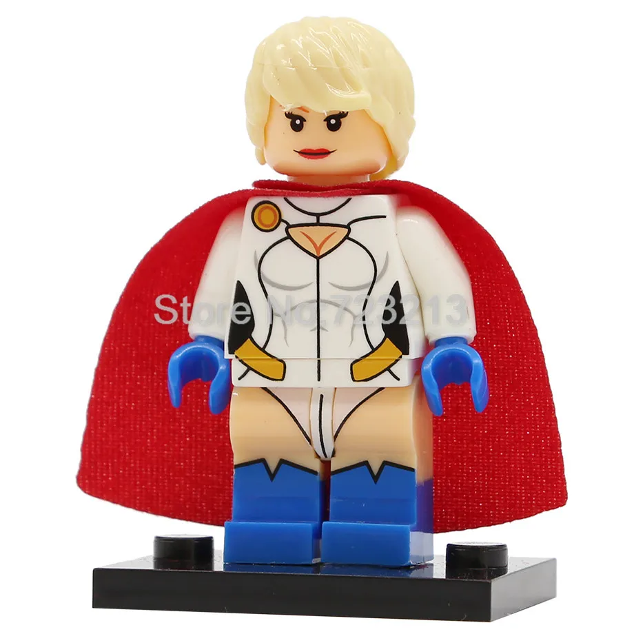 X0219 DC Super Hero рисунок, Супермен мера брат глаз чудо-женщина аквамэн убийца Мороз Набор строительных блоков кирпич игрушки - Цвет: Power Girl
