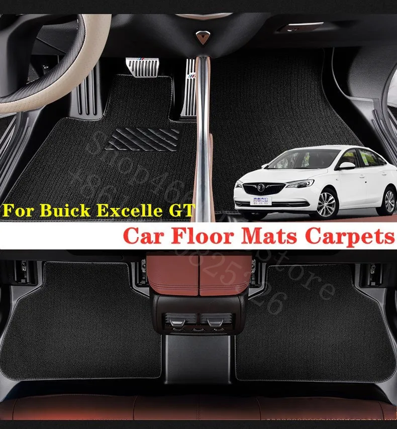 Puou для Buick Excelle GT автомобильные коврики, ковры, передний и задний полный набор, пользовательские автомобильные накладки для ног, автомобильные водонепроницаемые ковровые покрытия