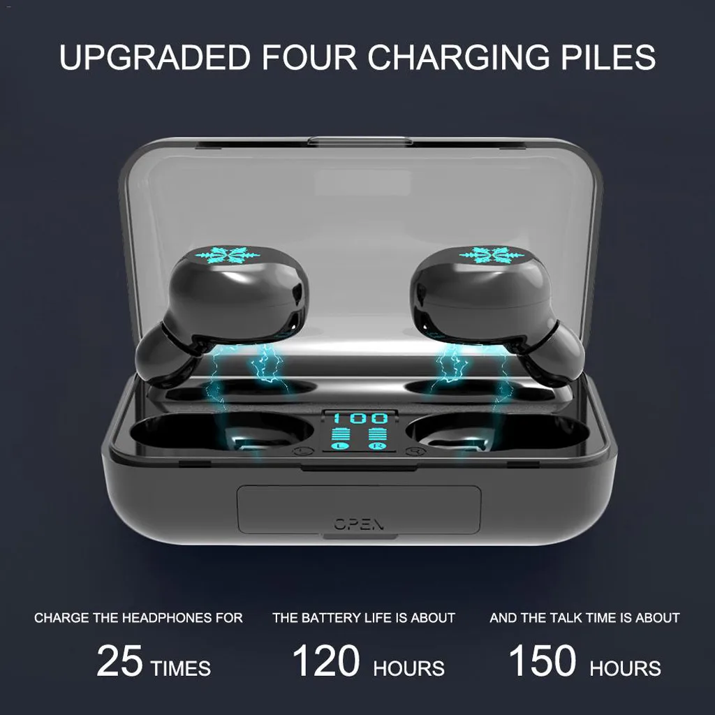 Bluetooth 5.0 Headset TWS Wireless Earphones Mini Earbuds Stereo 2019 Phones HD Call Running Earphone #30