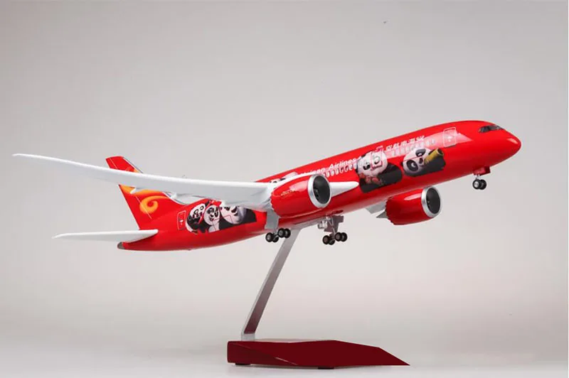 43 см 1/130 масштаб авиакомпания Boeing B787 Китай Hainan модель самолета W свет и колесо литья под давлением пластиковые смолы самолет для сбора