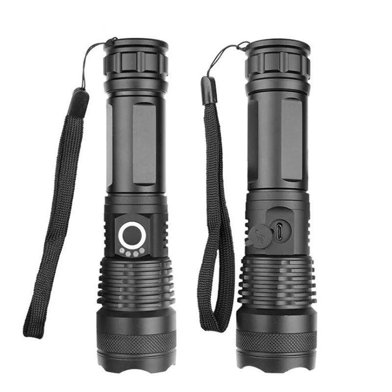 Powerful LED Tactical Flashlight CREE XHP50 USB Rechargeable Super Bright Waterproof Torch Light Zoom LED 5 Modes Lamp Outdoor