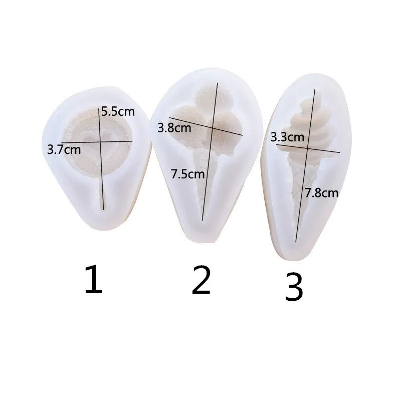 Aomily Silicone Cake Mold DIY Ice Cream Lollipop Shaped Fondant Mold Sugar Craft Chocolate Moulds Pastry Tool Bakery Accessories