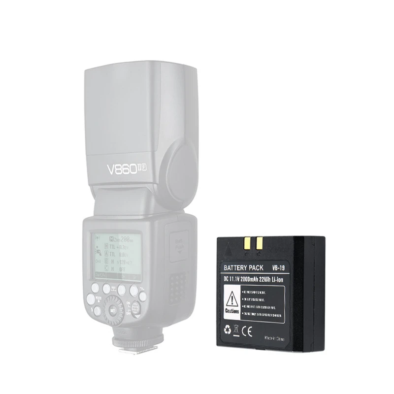 VB19 VS VB18 VB-18 2000mAh 22Wh Lithium-ion Li-ion Battery for Ving V850 V860IIC V860IIN V860II Flash Speedlite | Электроника