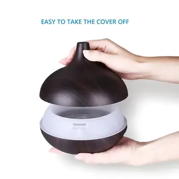 

400ml Ultrasonic Aroma Diffuser Essential Oil Electric Air Humidifier Remote Control Mist Maker 7 Color LED Light for Home 19QE