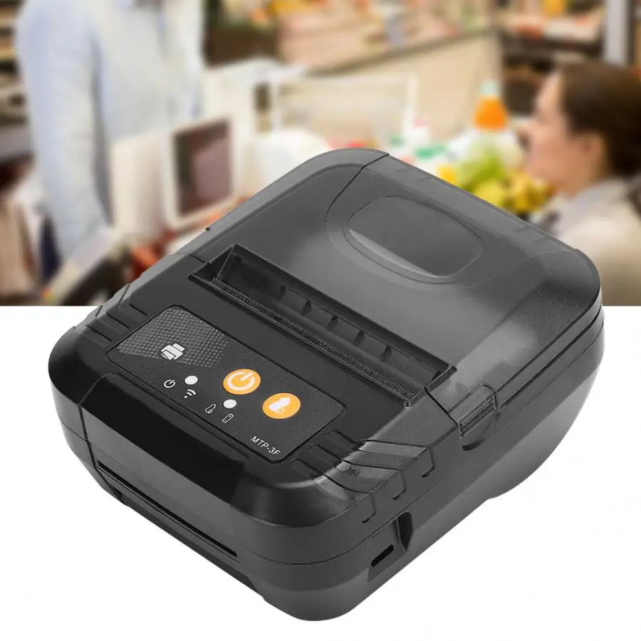 Термальный принтер для этикеток портативный Bluetooth снятия чеков 78 мм дома и