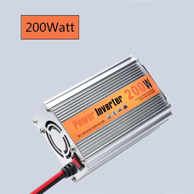 Modified sine wave inverter 200W car power inverter dc 12v to ac 220v auto converter adapter with usb charger adapter