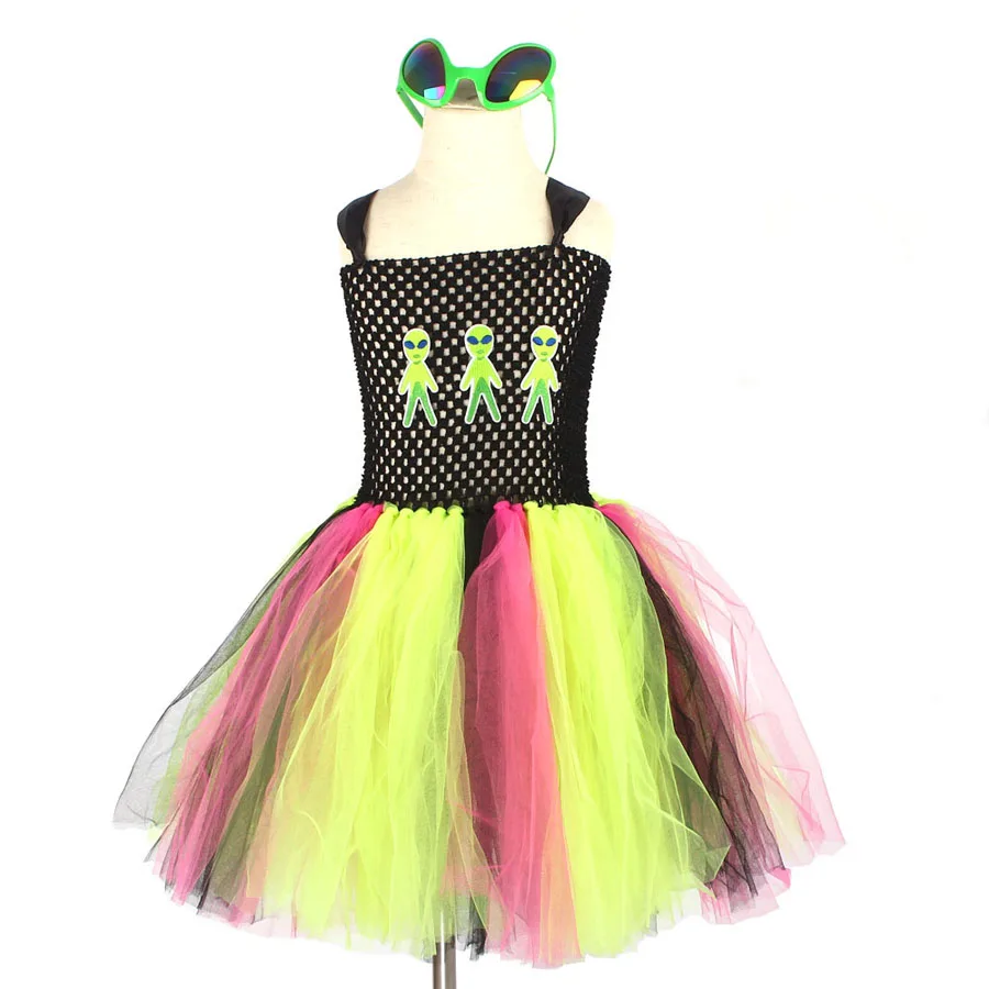 Alien Space Inspired Girl Tutu Costume Dress Holiday Pageant Birthday Halloween Girls Dress Party Princess Kids Fancy Clothes (12)