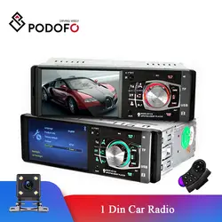 Podofo 1 Дин радио авто 4,1 ''HD Автомобильный мультимедийный плеер MP3 MP5 аудио стерео радио Bluetooth FM дистанционного Управление видео плеер