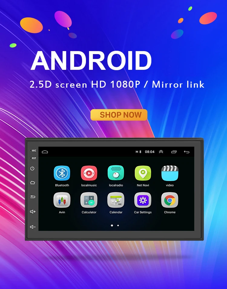 Podofo Android 2 Din Car Radio Multimedia Video Player Universal Auto Stereo Receiver GPS MAP For Volkswagen Nissan Hyundai KIA