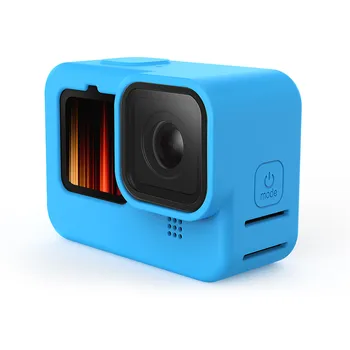 

Silicone Protective Housing Case with Lens Cover for GoPro HERO9 Action Camera Washable Shockproof Frame Protection Case Sleeve