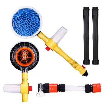 

1 Pc Rotating Clean Brush Clean Brush Car Washer Round Brush Water Spray Brush For Automobiles