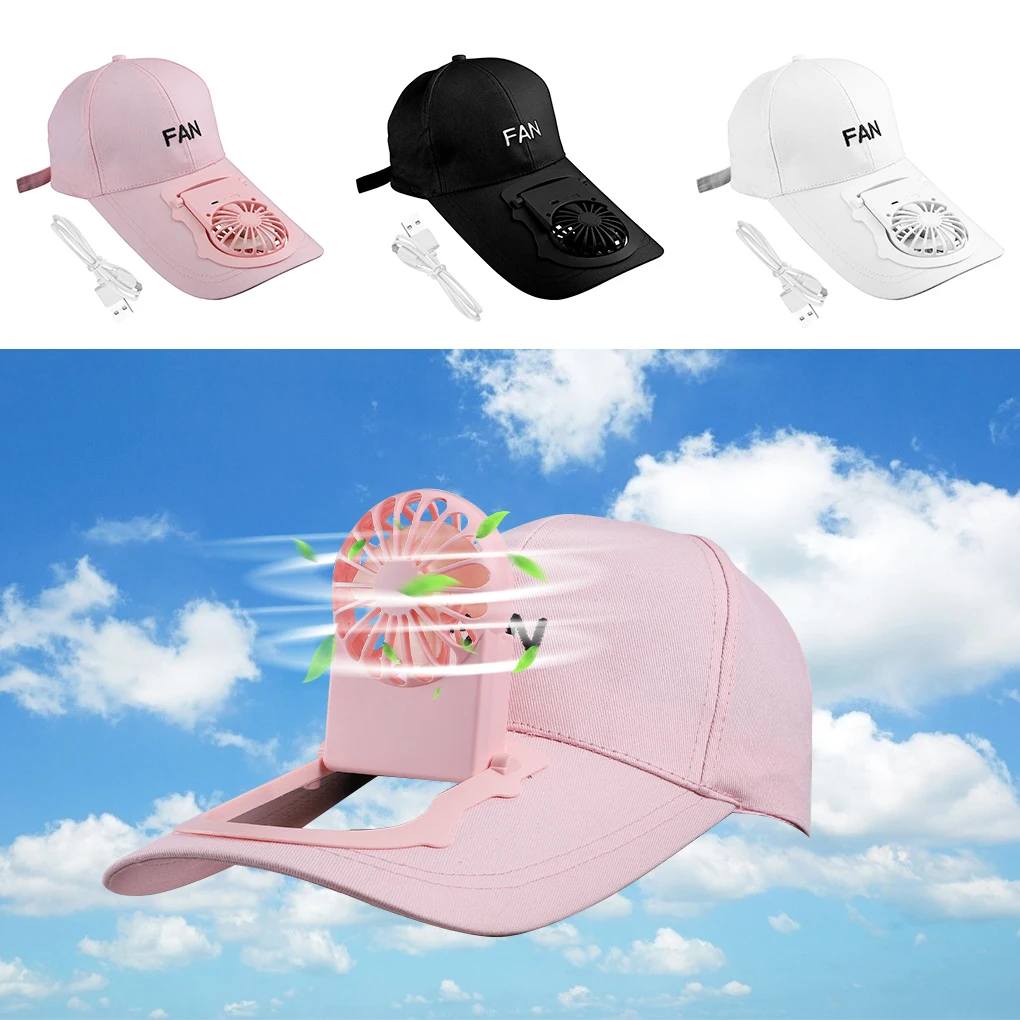 Hat Fan Sun Visor Sports Cooling Peaked 