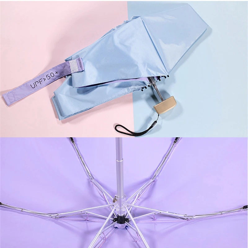 Горячий анти-УФ карманный мини-зонтик дождь женщин ветрозащитный прочный 5 складной Зонты от солнца портативный Солнцезащитный Женский зонтик