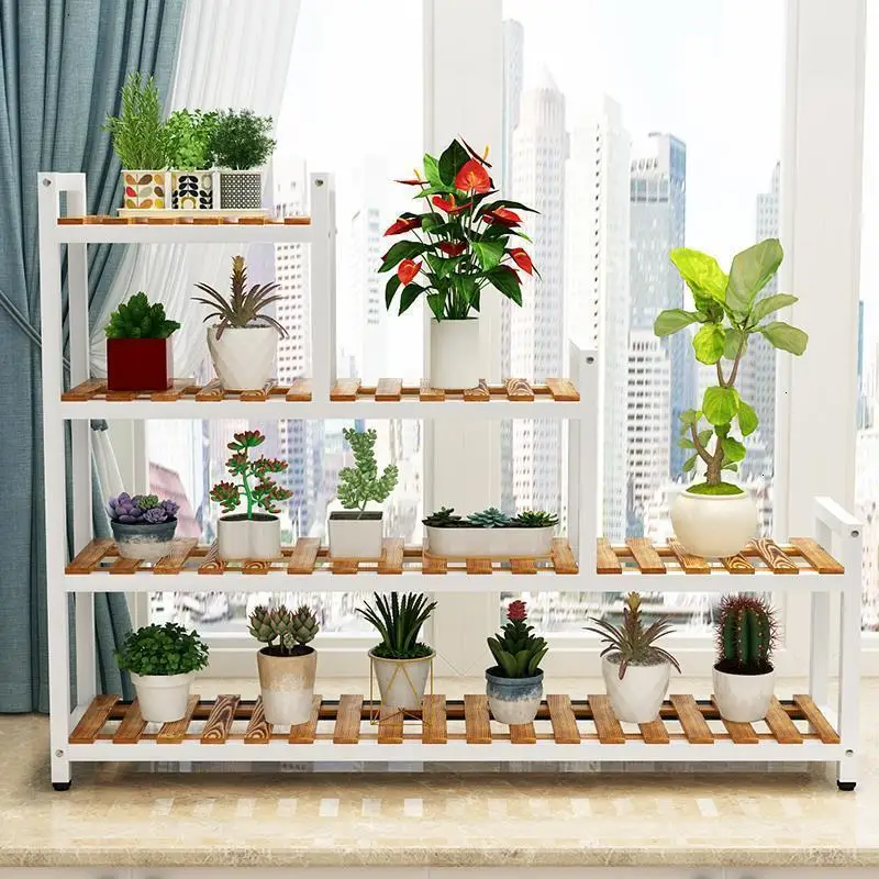 Горшок Escalera Decorativa Madera Rak Bunga Estanteria Para Plantas деревянный стеллаж Dekoration балкон открытый цветок стенд завод полка