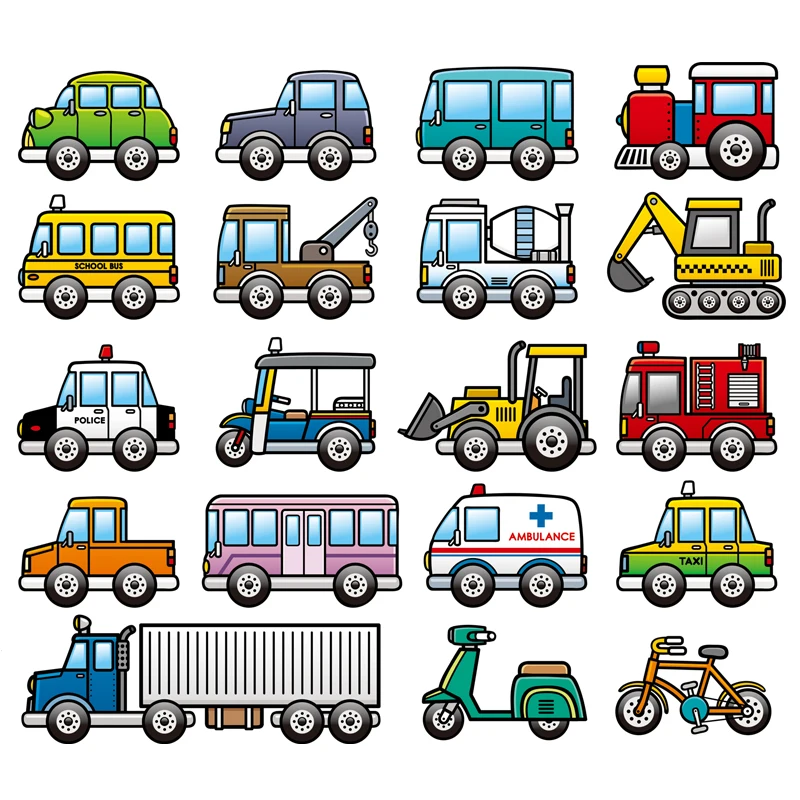 Набор симпатичных автомобильных нашивок переводные наклейки с помощью утюга для