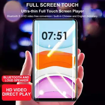 

New Full Screen MP4 Player Ultra-thin 3.0in Touch Screen MP5 Player Bluetooth 5.0 Large Capacity Storage Player Support TF Card
