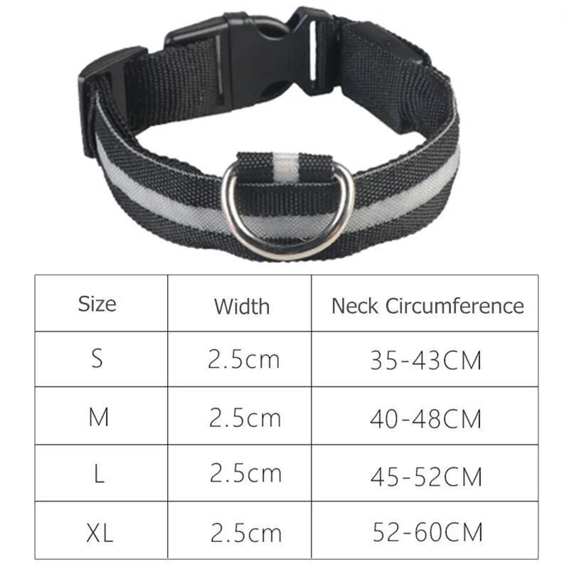1PC Creative Pet USB Charging Led Dog Collar Anti-Lost/Avoid Car Accident Collar For Dogs Puppies Dog Collars Leads LED Supplies