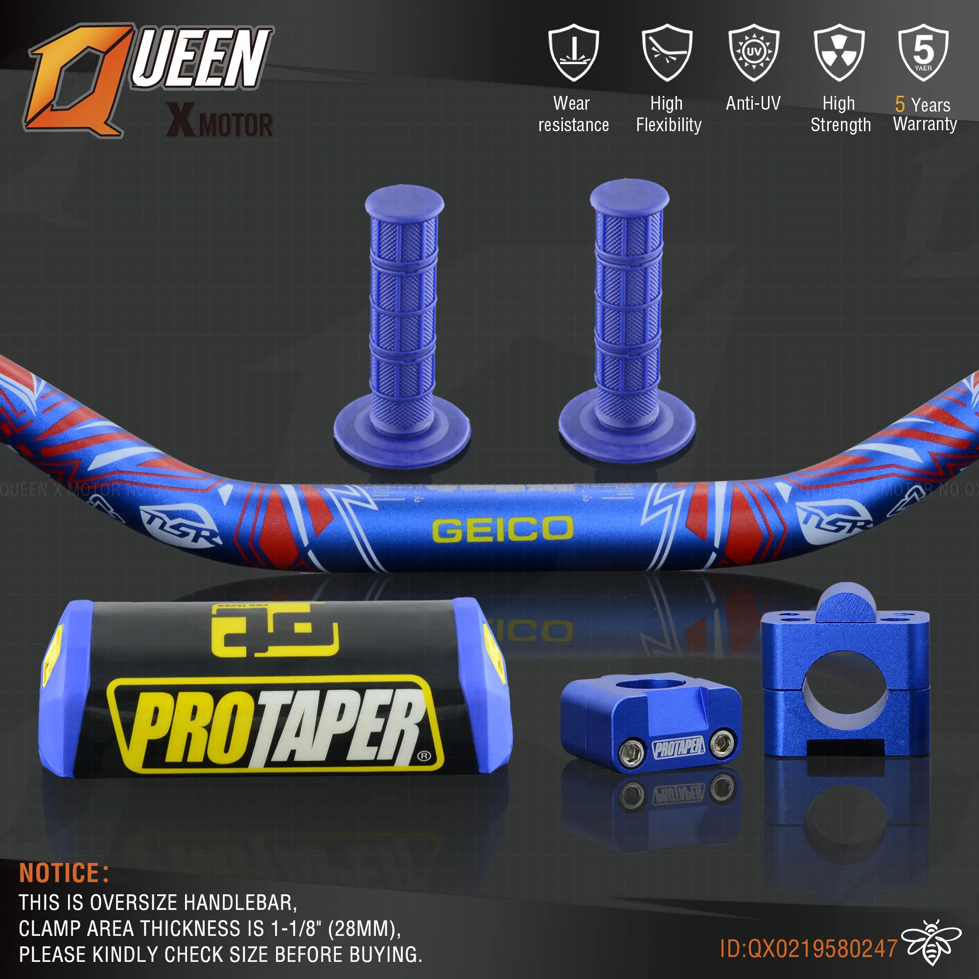 Руль для Pro Taper Pack Bar 1-1/" 6 дней Fatbar Колодки Ручки Pit Pro Racing Dirt Pit Bike мотоцикл с адаптер cnc