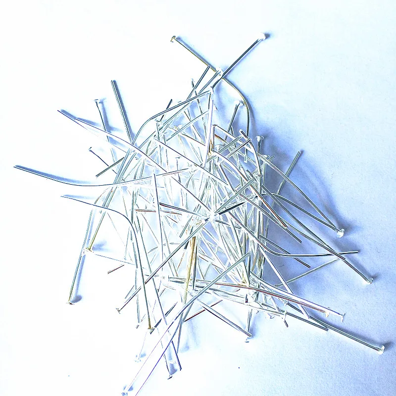 

Free Shipping Fashion Jewelry Silver Connector 1000pcs/bag L40mm Crystal Ball Pendant Pins For Jewelry Making Metal Accessories