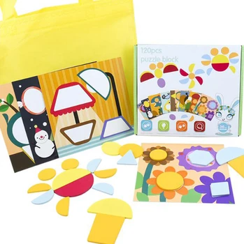 

Early Childhood Education Tangram Puzzle Development Jigsaw Puzzle Wooden Kindergarten Creative Male and Female Gifts