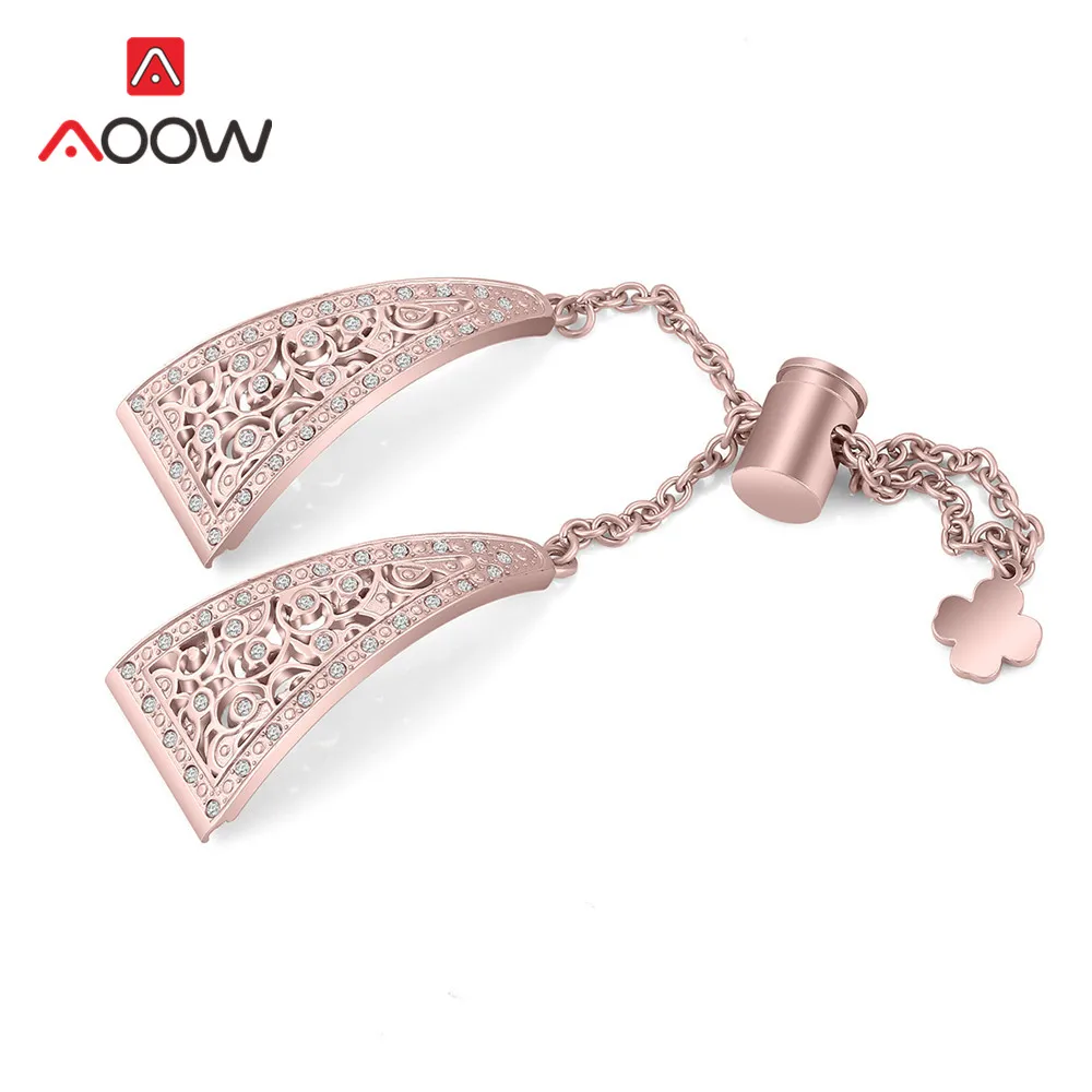 Rose pink Металлический ремешок-цепочка для samsung Galaxy Watch Active 2 40 мм 44 мм Active2 huawei Amazfit 20 мм 22 мм ювелирный браслет регулируемый - Цвет ремешка: Rose pink