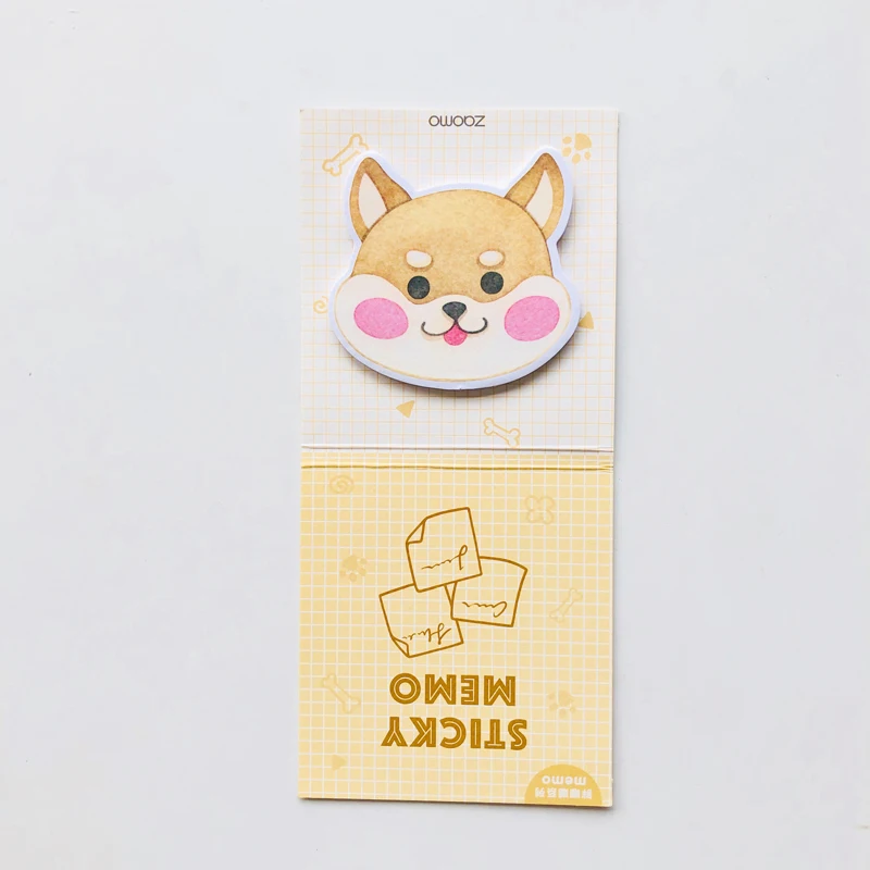 30 страниц Kawaii складной персик утка Кошка Собака Набор стикеров для заметок школа закрепленный блокнот - Цвет: dog