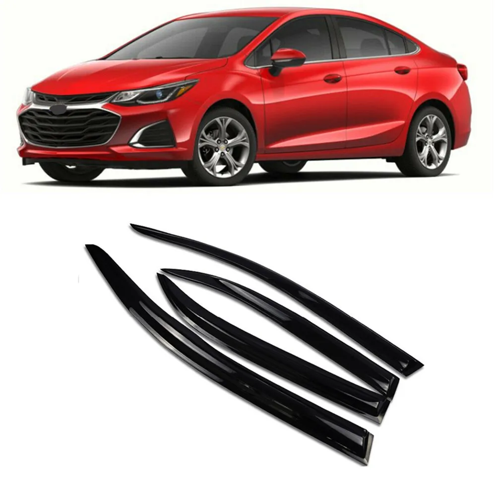 

For Chevy Chevrolet Cruze Sedan Hatchback 2017 2018 2019 2020 Acrylic Window Visor Sun Rain Deflector Guard Awning Shelter Cover