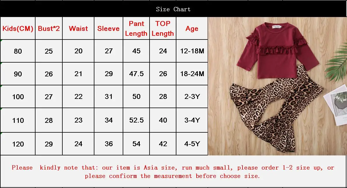 New Toddler Baby Girl Clothes Sweatshirt Top Flared Pants Outfits Sets Tracksuit