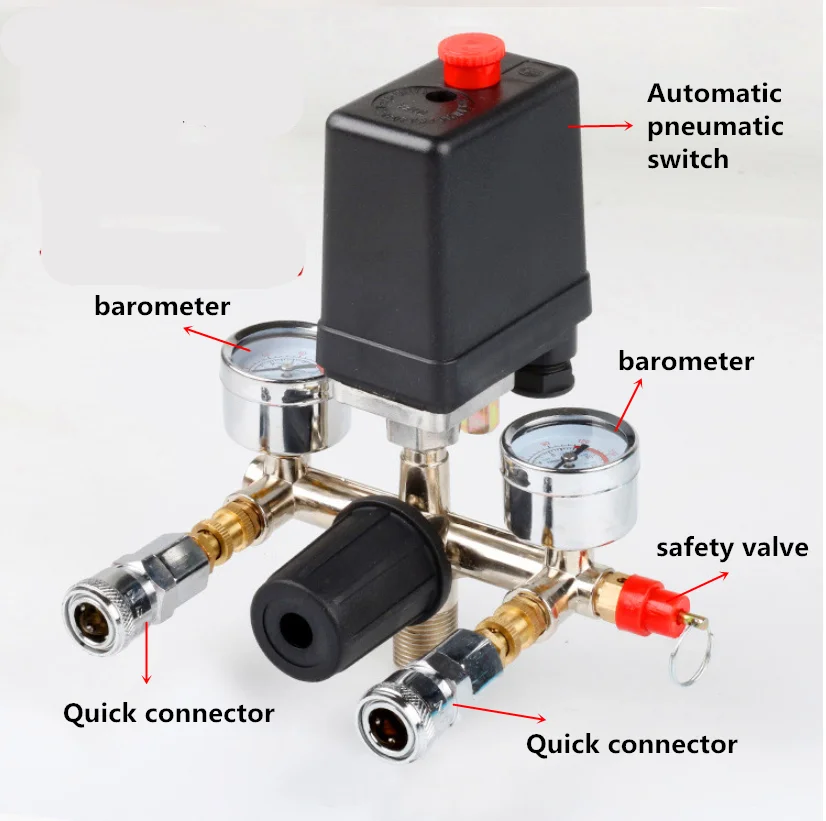 CONTROLLO PRESSOSTATO POMPA compressore d'aria con regolatore per forza valvola EUR 34,12 CONTROLLO PRESSOSTATO POMPA compressore d'aria con regolatore per forza valvola EUR 34,12