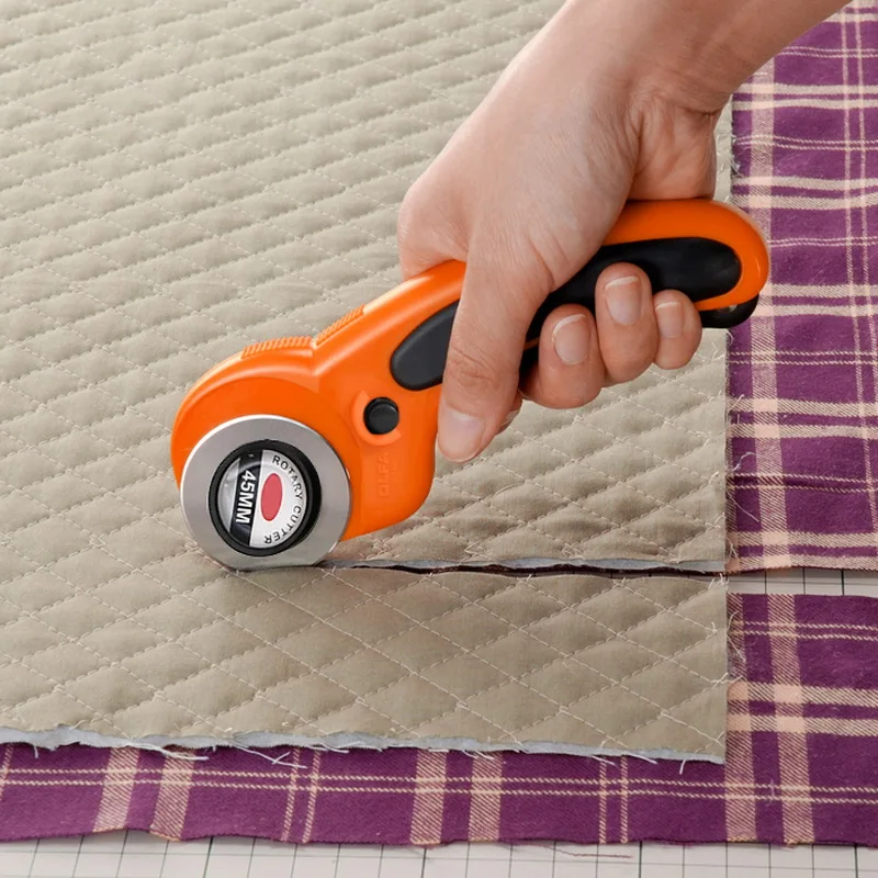 

Portable Loop Rotate Sewing Cutter 45mm Premium Comfort Loop Quilting Rotary Cutter Fabric Handle Cutting Craft Tool