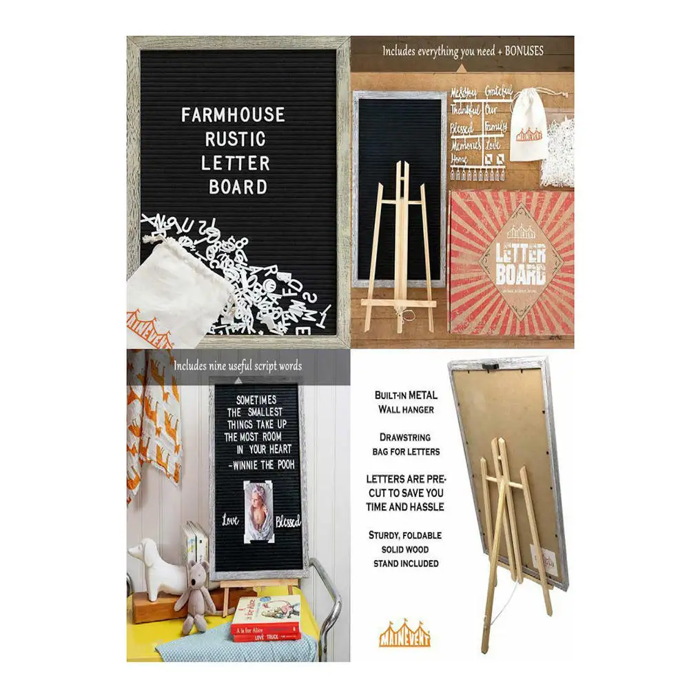 

14pcs felt English Alphabet Message Board Digital Emoji Letter Board Letter Characters Board Changeable Sign Board