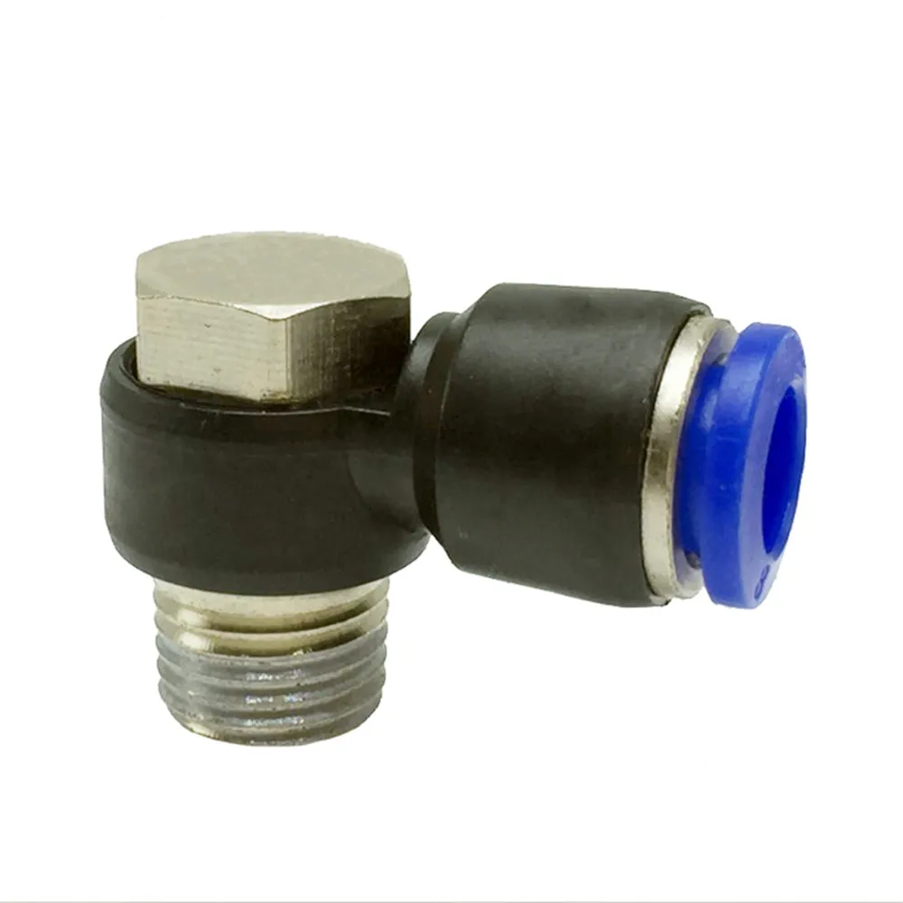 Pneumatic hose quick insert cylinder outer hexagon PH6-01 threaded right angle elbow L type 8-02 air pipe joint