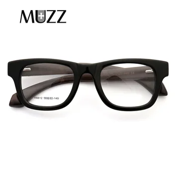 

MUZZVintage Optical Glasses Frame Half Frame Wooden Eyeglasses Oculos De Grau Eyewear Frame Retro Acetate Optical Glasses Frames