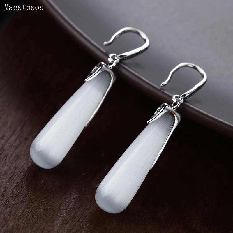 

Maestosos 925 Sterling Silver Earring Garnet Pearl Water drop Earrings For Women Natural Red Gemstone Ruby Fine Jewelry Gifts