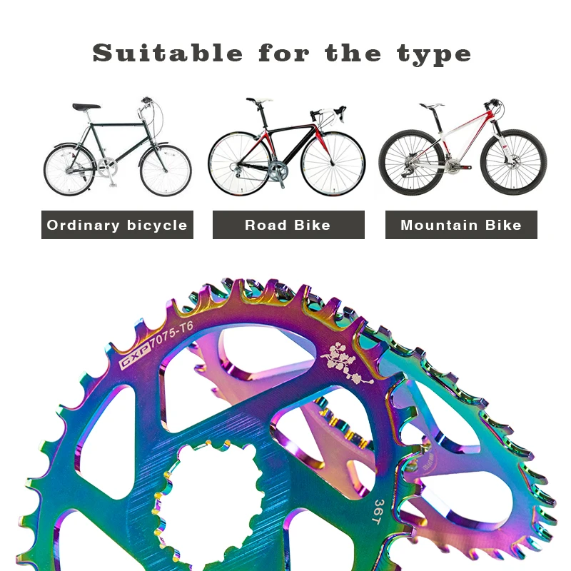 MTB шатун для дорожного велосипеда GXP 32T 34T 36T 38T Алюминиевый сплав велосипедная цепь одноплатная цепь для gx xx1 X1 x9 gxp Eagle NX