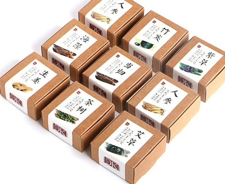 Sliding Kraft Drawer Paper Soap Box With Frosted PVC Sleeve,Kraft paper box packaging-PX1053