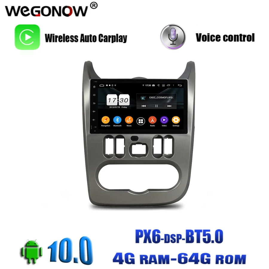 Автомобильный DVD плеер PX6 DSP Android 10 0 64 Гб ПЗУ 8 ядер GPS карта RDS радио Wi Fi Bluetooth5.0 для