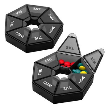 Plastic 7 Days Pill Container