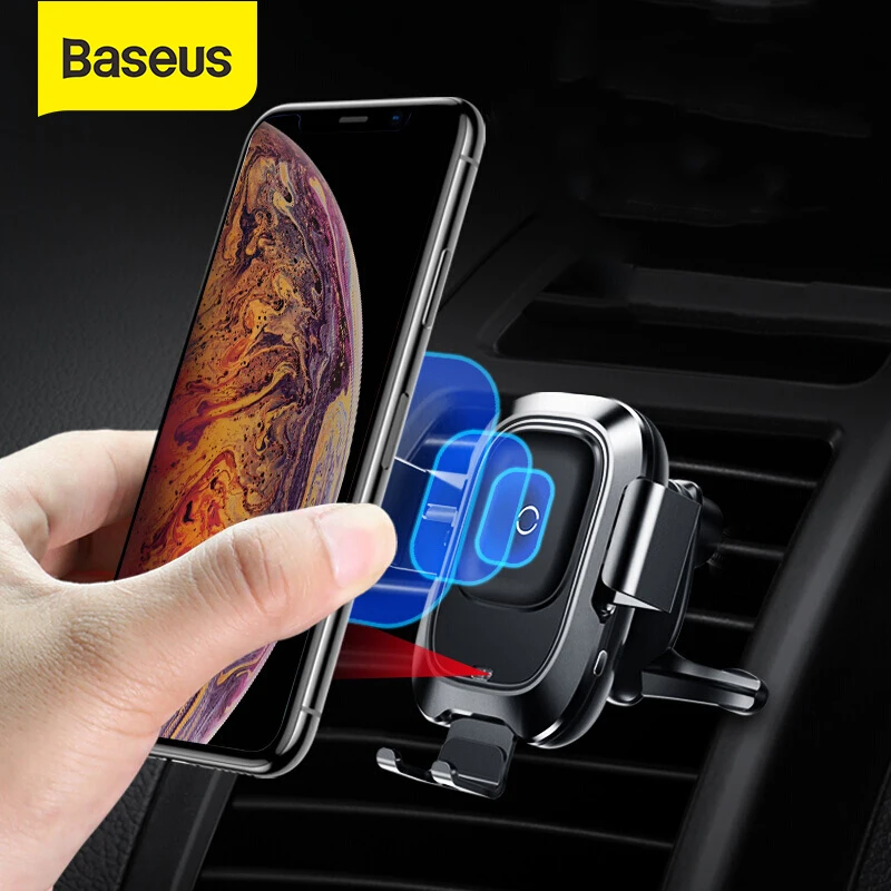 Baseus 10 Вт Qi автомобильное беспроводное зарядное устройство для Samsung S10 iPhone X
