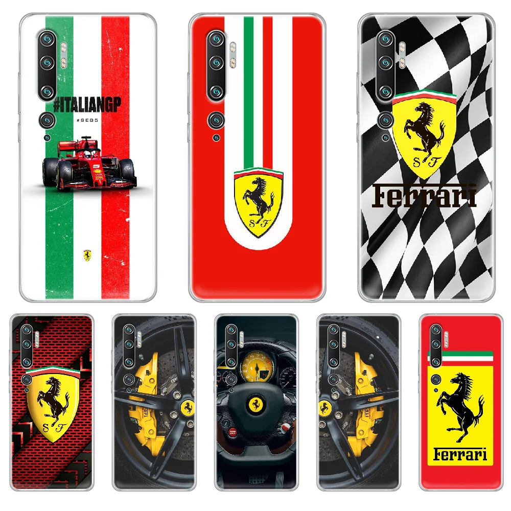 Спортивный автомобиль F1 Ferrari чехол для телефона Корпус XIAOMI MI 3 4 5 5X 8 9 10 se max pro a2 9T note