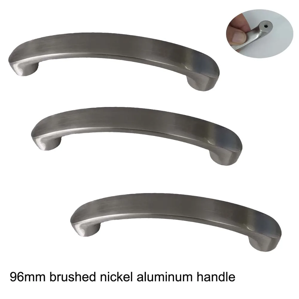 

Brushed Nickel Cabinet Door Handle,96mm Aluminum Alloy Drawer Furniture Pull