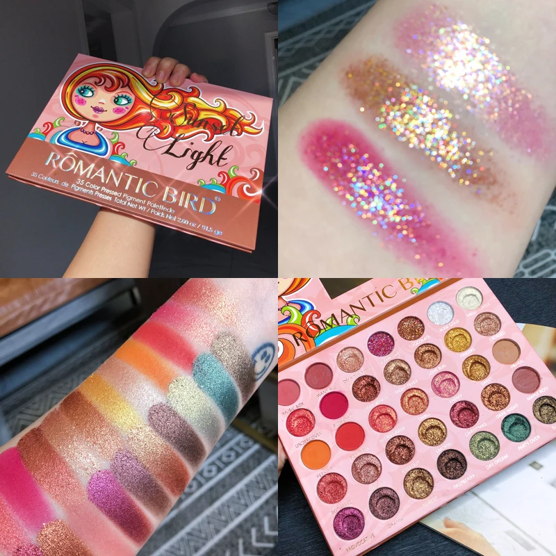 

Eyeshadow Palette Shimmer Matte Glitter Eyeshadow Pallete 35 Color Pigmented Nude Waterproof Makeup Palette Warm Color Cosmetic