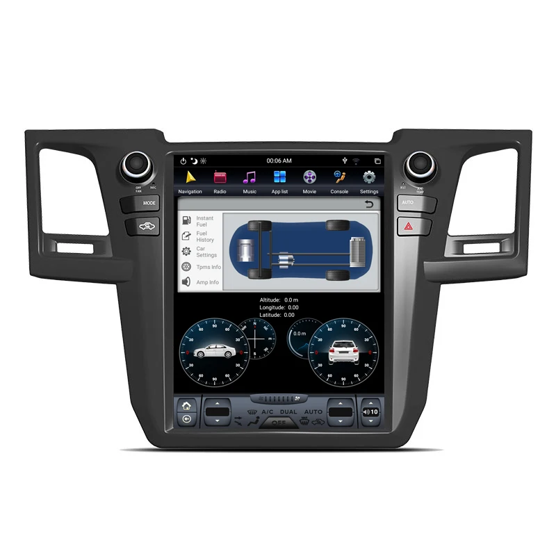 Android 9,0 Tesla Стиль 12 ''вертикальный экран Автомобильный gps навигатор для TOYOTA Fortuner 2007- головное устройство мультимедиа радио плеер