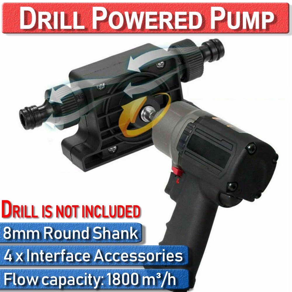 

Water Pump Electric Drill Portable Hand Self Priming Oil Diesel Fluid Water Heavy Duty Transfer Drill Powered Pumps Mini Tool